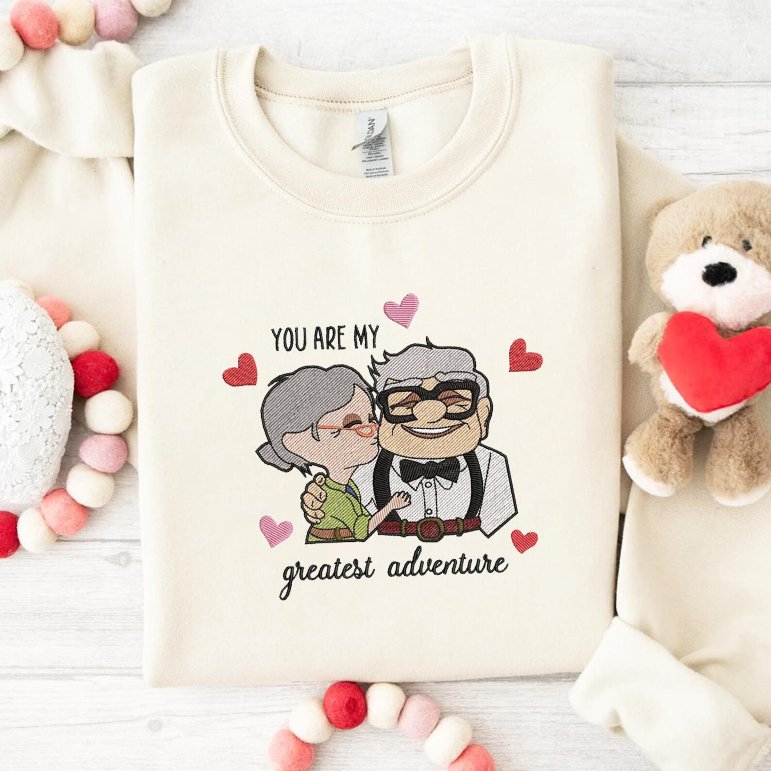 Embroidered Sweatshirt For Couple